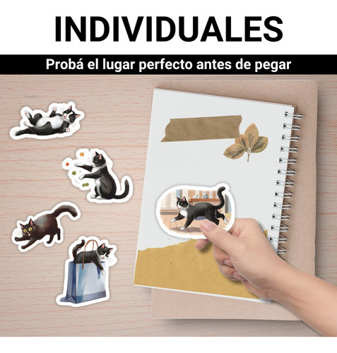 Stickers Vintage Para Scrapbook Journaling Gatos Mascota X43
