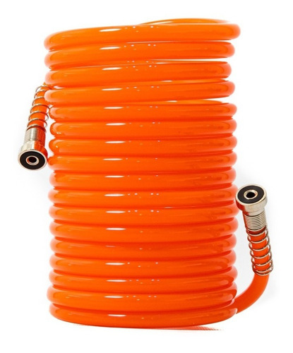 Manguera Espiralada Compresor 1/4 X 7,5mts Salkor Meh6700 Color Naranja