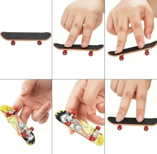 Patineta Mini Skate De Dedos Fingerboard Con Rampa Ruedas Multicolo Skate Multicolor