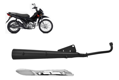 Kit Escapamento Honda Pop 100 Preto