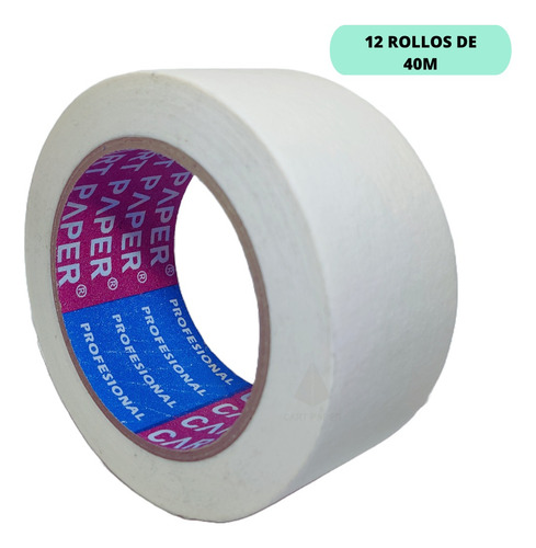 Imagen 2 de 2 de Cinta Masking/enmascarar 48mm X 40 Metros/ Pack 12