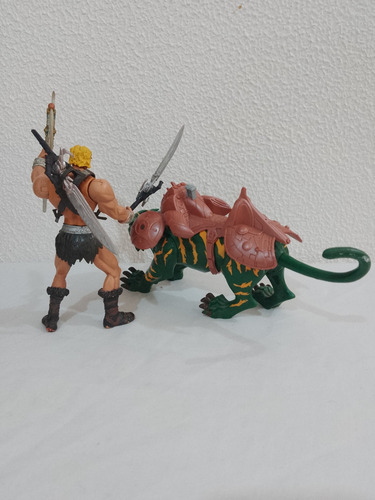 Master Of The Universe Battle Cat Y He-man Serie 200x Mattel (Usado)