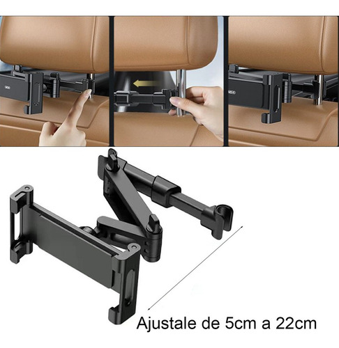 1 Soporte Tablet Coche Auto Base Para iPad Celular Ajustable