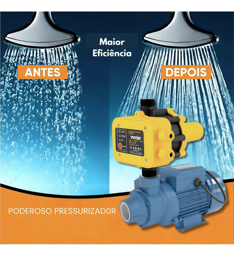 Bomba Pressurizadora De 1/2hp 110v Com Pressostato Vonder