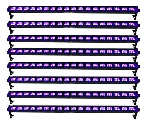 Barra Uv Led 18 Hyper Leds 5w Ultravioleta Luz Negra 8 Pz