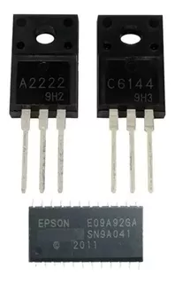 01 Par Transistores C6144 E A2222 + 1 Ci E09a92ga Epson + F1