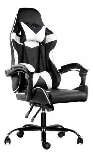 Silla Gammer De Escritorio Ergonómica En Negro Y Blanco