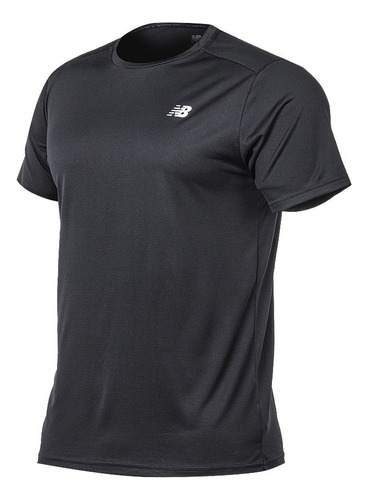 Remera New Balance Accelerate Negro Gris Hombre