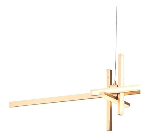 Imagem 3 de 5 de Pendente Tom 106cm X 21cm X 26cm - Dourado - Bella - Lr001