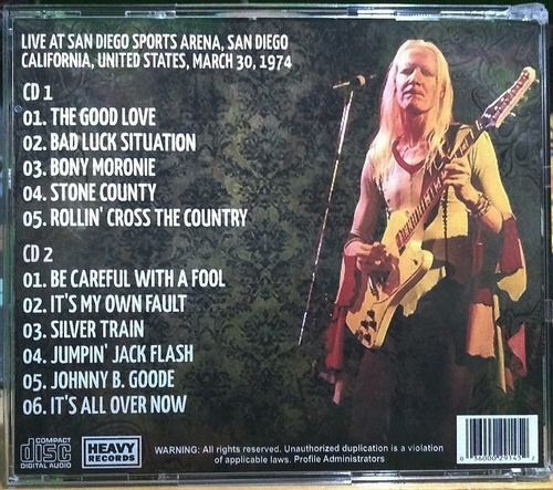 Johnny Winter - Rollin' Cross The San Diego