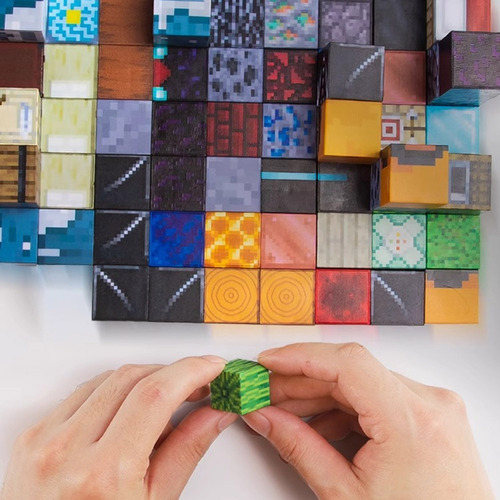200 Bloques Magnéticos Cubos Pixel Minecraft