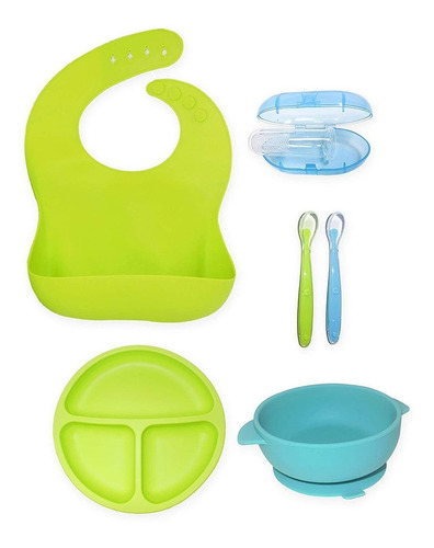 Imagen 1 de 6 de Cerizona - Juego De Platos De Silicona, Cuencos, Cucharas...