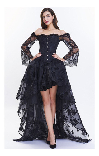 Vestido Estilo Corsé Steampunk Para Mujer, Estilo Victoriano