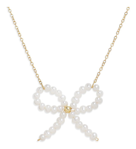 Collar Con Colgante De Cuentas Con Lazo De Perlas Frigotine