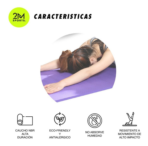 Imagen 4 de 10 de Colchoneta Plegable Yoga Mat 10mm Pilates Caucho Nbr + Bolso