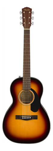Guitarra Acústica Fender Cp-60s Parlor Sunburst , Solid Top