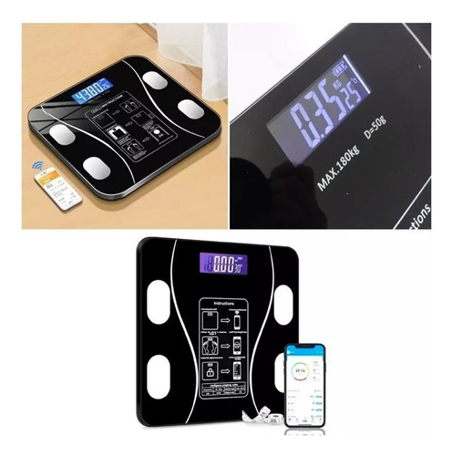 Pesa Balanza Digital De Baño Inteligente Bluetooth App Color