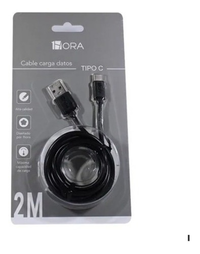 Imagen 1 de 1 de Cable 1 Hora Tipo C De 1 Metro