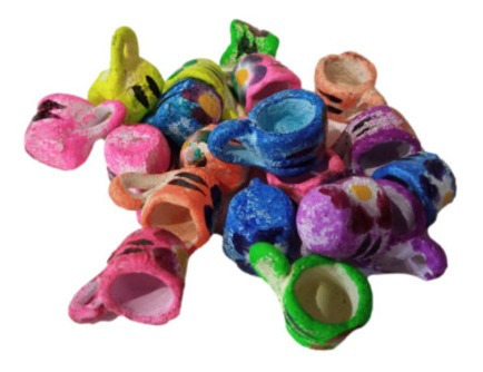 Tasa Colores De Barro Collar Juguete Miniatura Maqueta 20