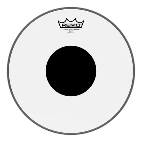 Parche Remo Controlled Sound Clear Black Dot 12'' Para Tom