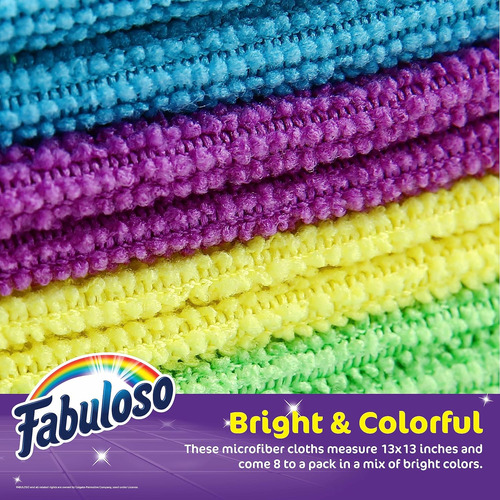 Paños De Limpieza De Microfibra Fabuloso, 8 Unidades,...