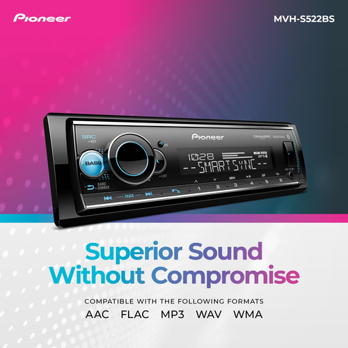 Estéreo De Coche Pioneer Mvh-s522bs Bluetooth Con Entradas U