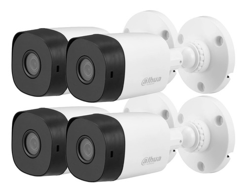 Cámara Dahua Hdcvi Bala 2mp 1080p 3.6mm Ir20 Ip67 Pack 4