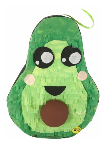 Mini Piñata Decorativa Fruta Aguacate Fiesta Verde Saludable