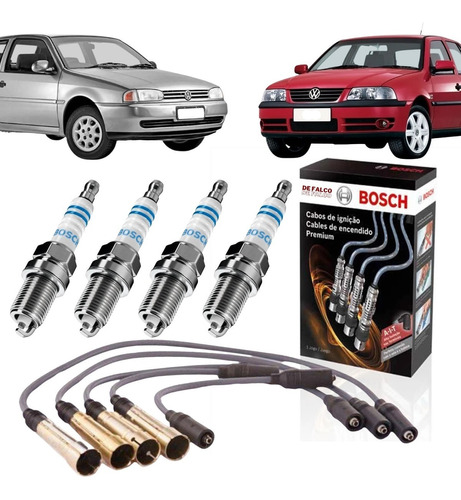 Kit Cabos E Velas Gol G2 G3 Ap Mi 1.6 1.8 1997 A 2003 Álcool