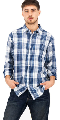 Camisa Manga Larga Cuadros Para Hombre Lucky Brand