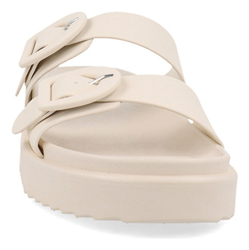 Sandalia Casual Blanco Para Mujer Con Hebilla 5610015