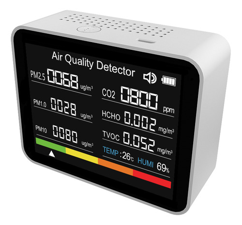 Medidor De Calidad Del Aire Monitor Quality 8 Temperature Of