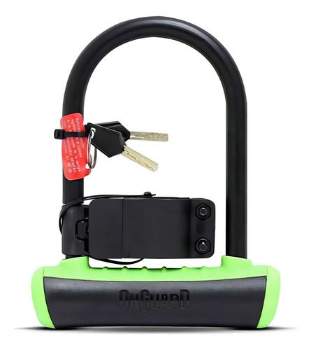 Candado Bicicleta U On Guard Acero 140 X 90 Mm Neon Soporte Verde