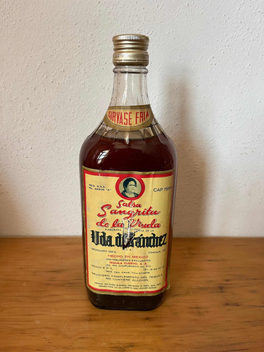 Botella Antigua Viuda De Sanchez Sangrita Tequila Cuervo