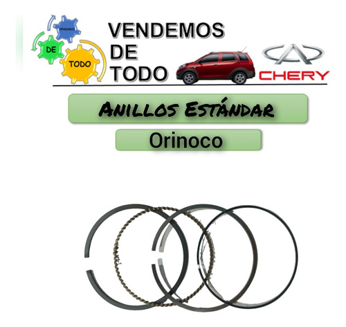 Anillos Standar , 0.25, 0.50, 0.75, 1.00 Chery Orinoco Orig.