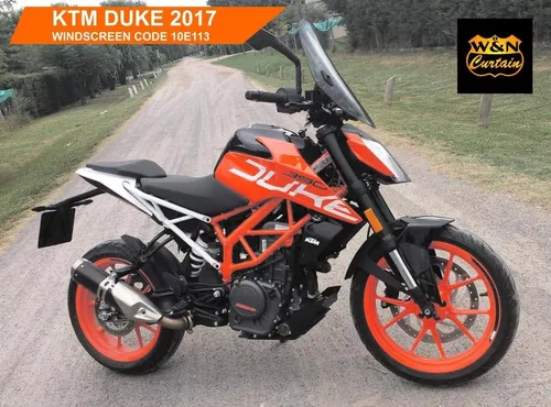  MKIOPNM Parabrisas de motocicleta de doble burbuja para  parabrisas de motocicleta Duke 390 2017 2018 Duke390 con soporte (color:  negro) : Automotriz