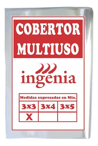 Cobertor Plástico Multiuso Ingenia 3x3mts Pvc Mm