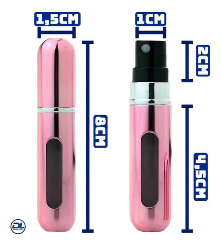Frasco Porta Perfume Atomizador Recarregável Portátil 5 Ml