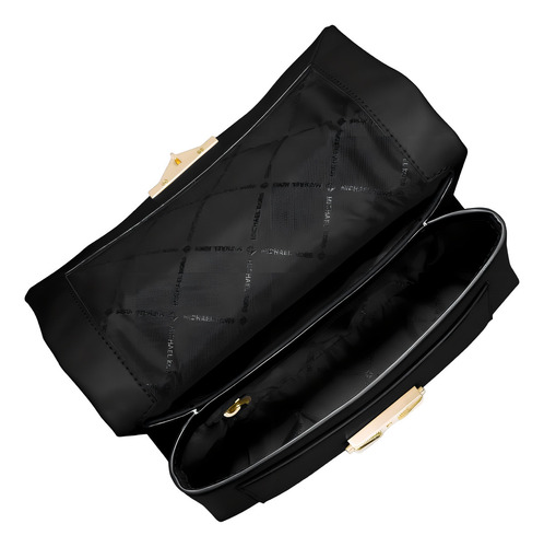 Bolsa Michael Kors Cece Medium Logo Shoulder Bag Original Acabado de los herrajes Dorado Color Negro Color de la correa de hombro Marrón