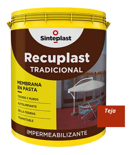Recuplast Tradicional Membrana Pasta Impermeabilizante 1 Lts