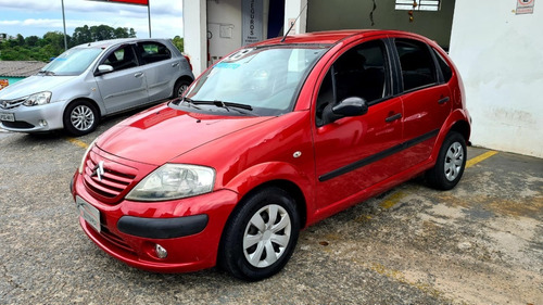 Citroen C 3 Glx 1.4 Completo - Ano 2008 - Flex - Vermelho
