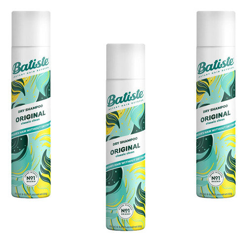 R E M A T E Shampoo En Seco Batiste 3 Pzs Vegano Sin Sulfato