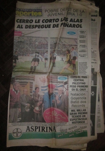 Antiguo Diario El Pais Deportes  17 De Junio 1991 Futbol Uru
