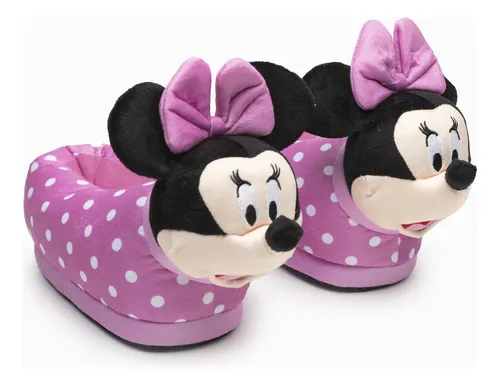 Pantufla 3d Niña Rosada Minnie Disney