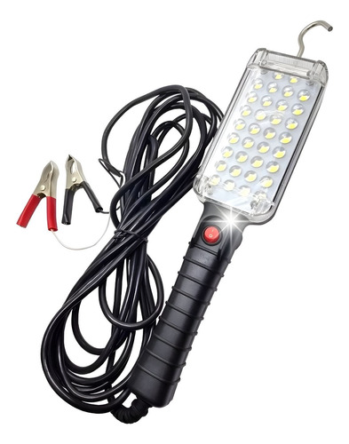 Lampara Luz Portatil 34 Led 12v Con Clip Cable 5m Reforzado