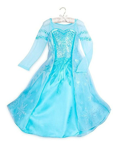 Disfraz De Elsa Para Niñas Talla 3 Color Azul.marca Pyle