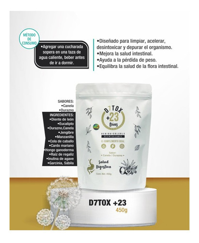 Fit Plus, Té Desintoxicante D7tox +23 Días, Bebida Soluble