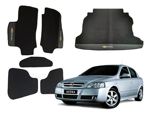 Kit Tapete Gm Astra 99/12 Hatch/sedan  Porta Malas Borracha