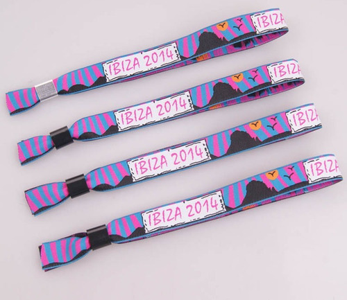 Imagen 3 de 4 de Pulseras Seguridad Poliester Full Print Doble Faz Pack 750u