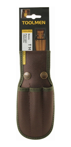 Imagen 3 de 5 de Porta Lapiz Lapiceras Cuter Para Cinturon Toolmen T14 Triple